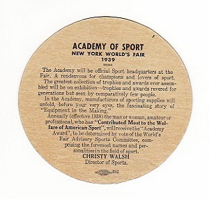 Babe Ruth Christy Walsh World Fair Rare