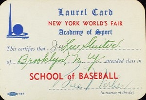 Bill Werber Laurel Card