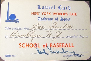 Hank Greenberg Laurel Card