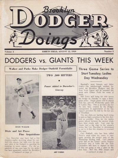 1939 Dodger News Letter