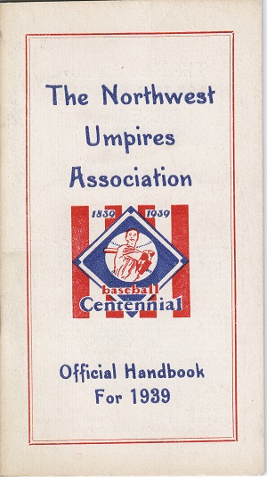1939 Northwest Umpires Handbook