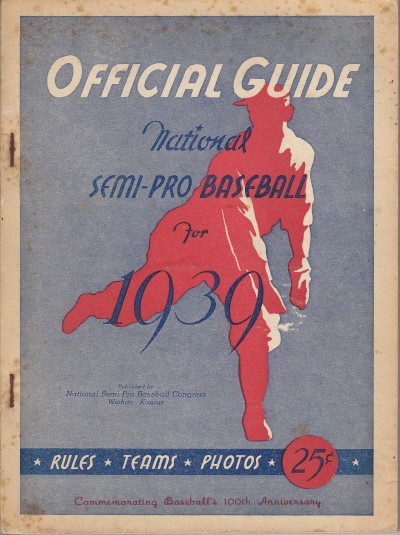 1939 Official Guide Semi-Pro Baseball
