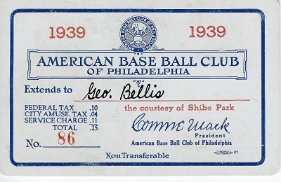 1939 American League Philadelphia Athletics