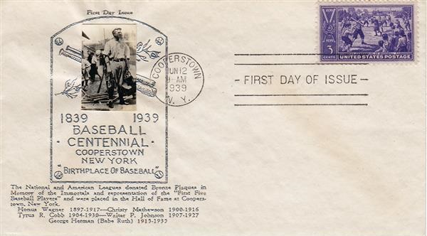 855 First Day Cover - Crosby Mathewson