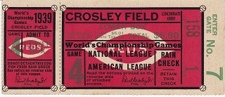 1939 World Series Game 4 Ticket