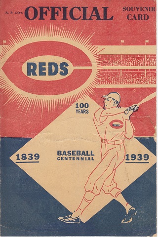 Cincinnati Reds vs NY Yankees World Series Centennial Score Card
