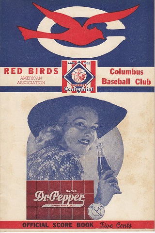 Columbus Red Birds vs Kansas City Blues Centennial Score Card