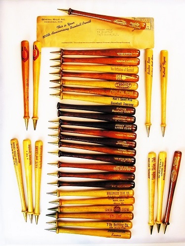Centennial Bat Pencils and 100th Anniversary Advertiising Bat Pencils
