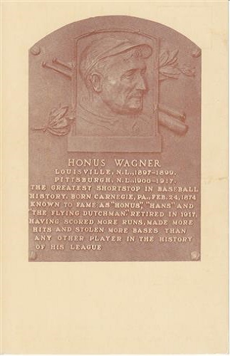 1936 Jonn Houns Wagner Hall of Fame Plaque