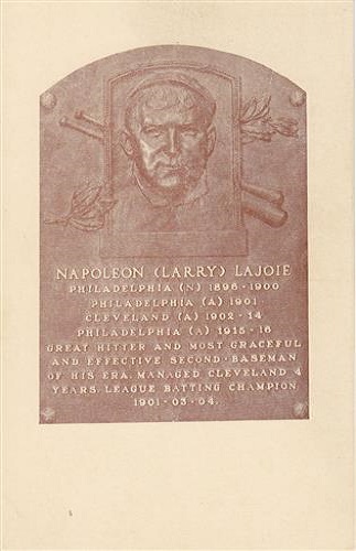 1937 Napoleon Lajoie Hall of Fame Plaque