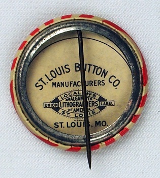 Centennial Pin by the St. Louis Button Co<br/>Reverse Side