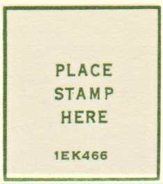1EK 1971 Green Ink stamp box code