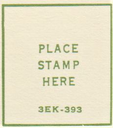3EK 1973 Green Ink stamp box code