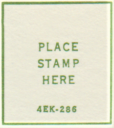 4EK 1974 Green Ink stamp box code