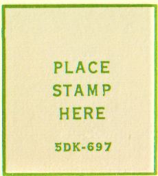 5DK-1964/65 Green Ink stamp box code