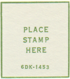 6DK 1966 Green Ink stamp box code