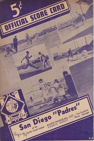 1939 Pacific Coast League Programs
