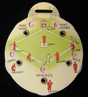 1939 Centennial Umpires Watch Fob Score Indicator - Back Side