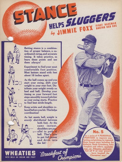 1930's Jimmie Foxx Bat Pencil W/ Original Advertisement 